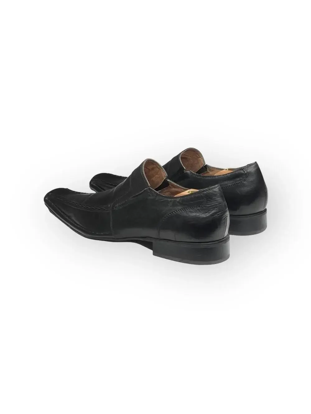 Stacy Adams  Square Toe Dress Shoe Booties  Black Leather Shooties  13D 